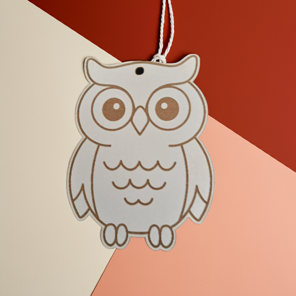 Personalised Gift Tag, "Herbert the Owl" Engrave text on back, to.... from....