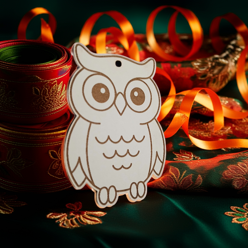 Personalised Gift Tag, "Herbert the Owl" Engrave text on back, to.... from....