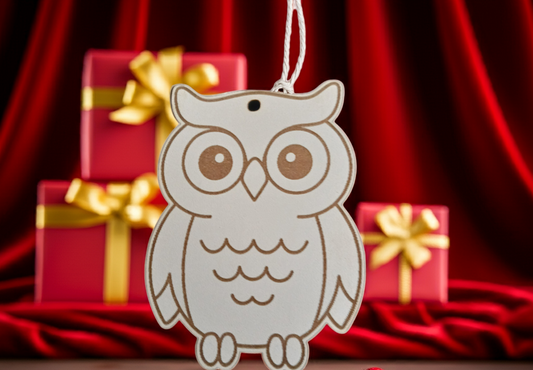 Personalised Gift Tag, "Herbert the Owl" Engrave text on back, to.... from....