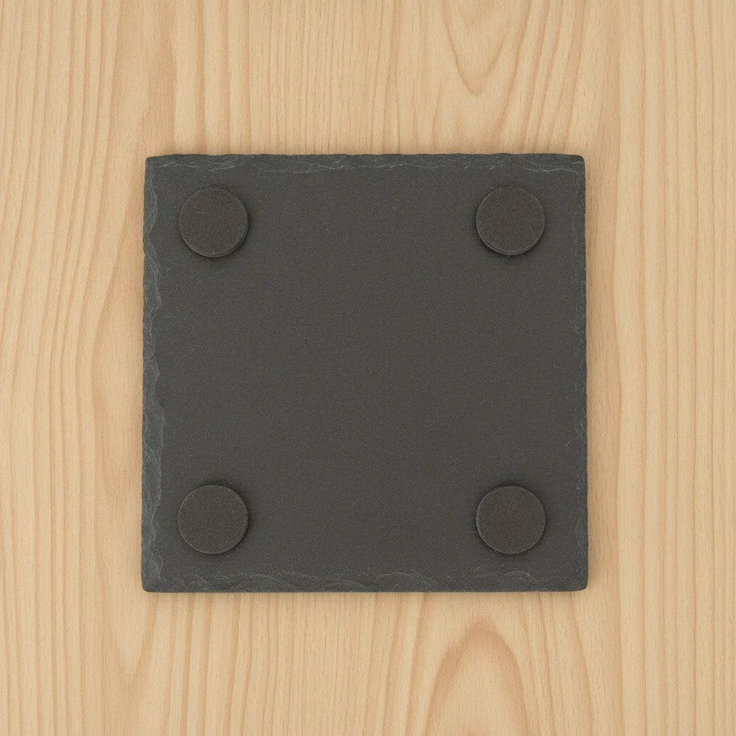 Set of 6, Pet Photo on Slate Coasters. 10cm x 10cm Square with Bumper Feet.