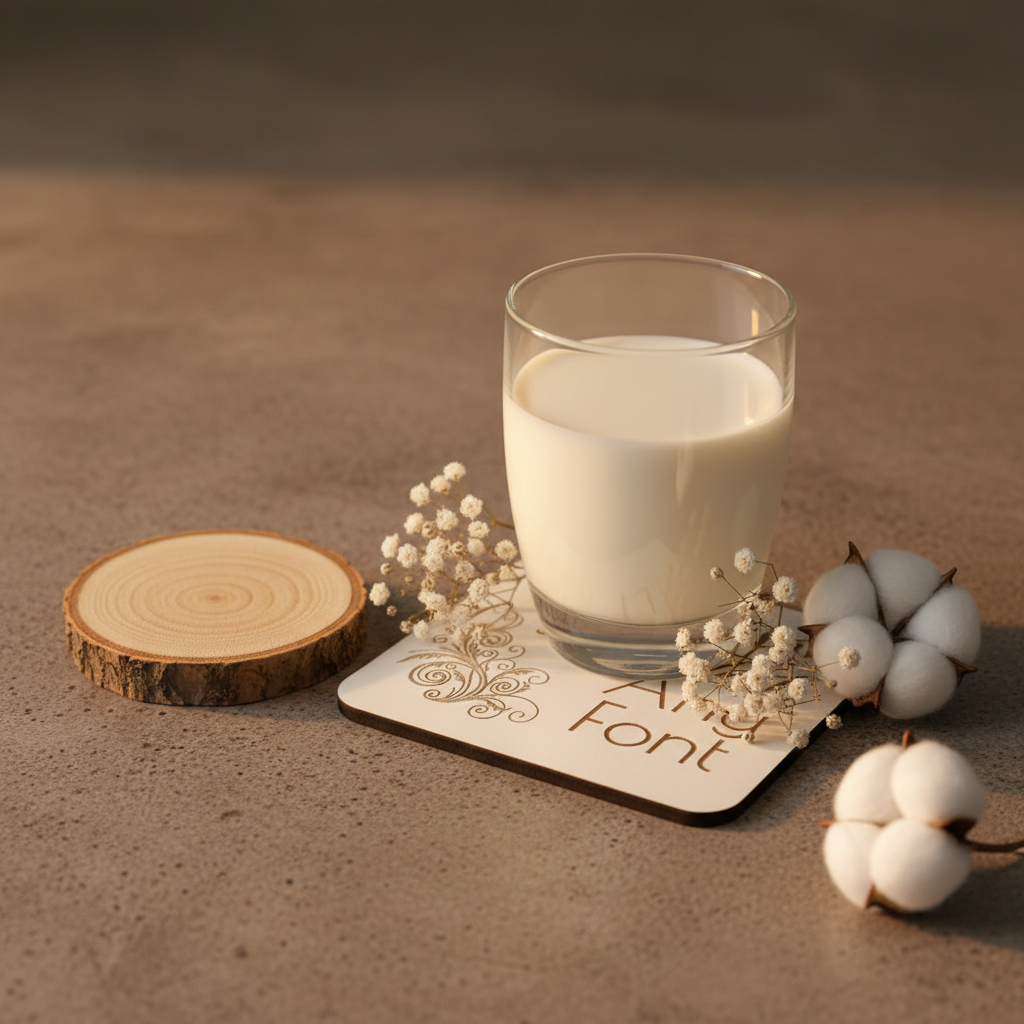 Set of 4, Customise your own Coaster, Any Text, Any Font, with bumper feet. White Topped Wood. 9.5cm x 9.5cm