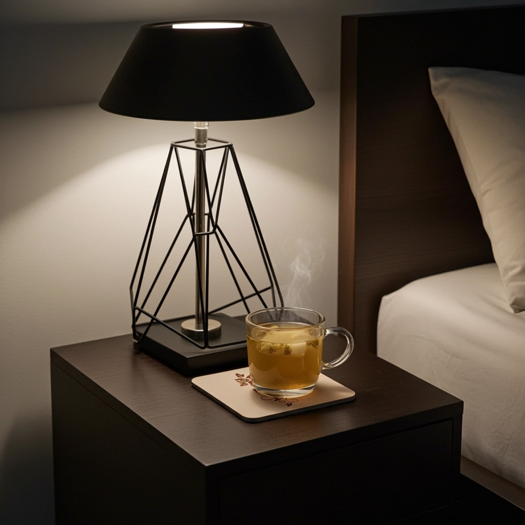 Set of 5 Flower Engraved White Wood Drink Coasters Collection. Bumper Feet.