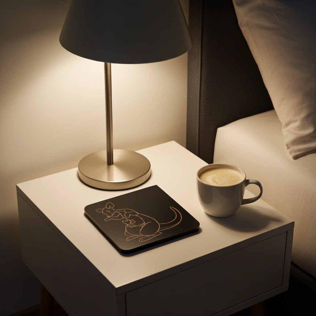 Set of 6 Winnie-the- pooh Wood Drink Coaster Collection. With Bumper Feet. Now with rounded corners.