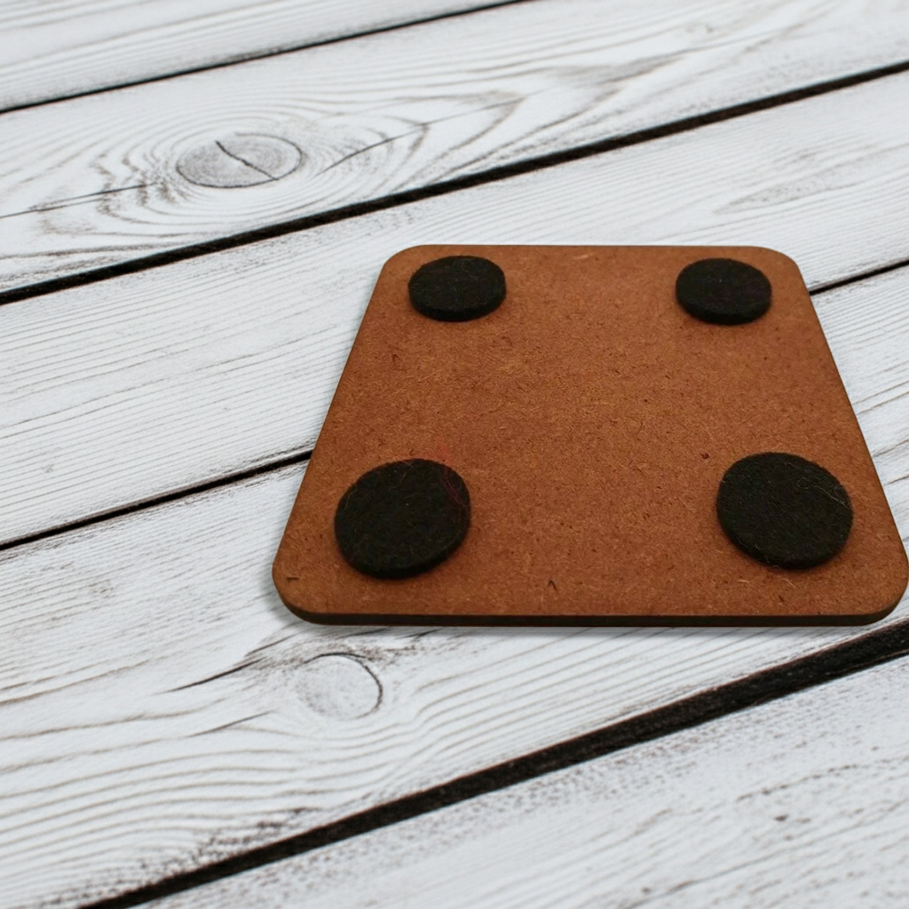 Set of 6, Personalise Your Own Drink Coasters. Great For Parties. Quality Wood. Any Font and Bumper Feet attached.
