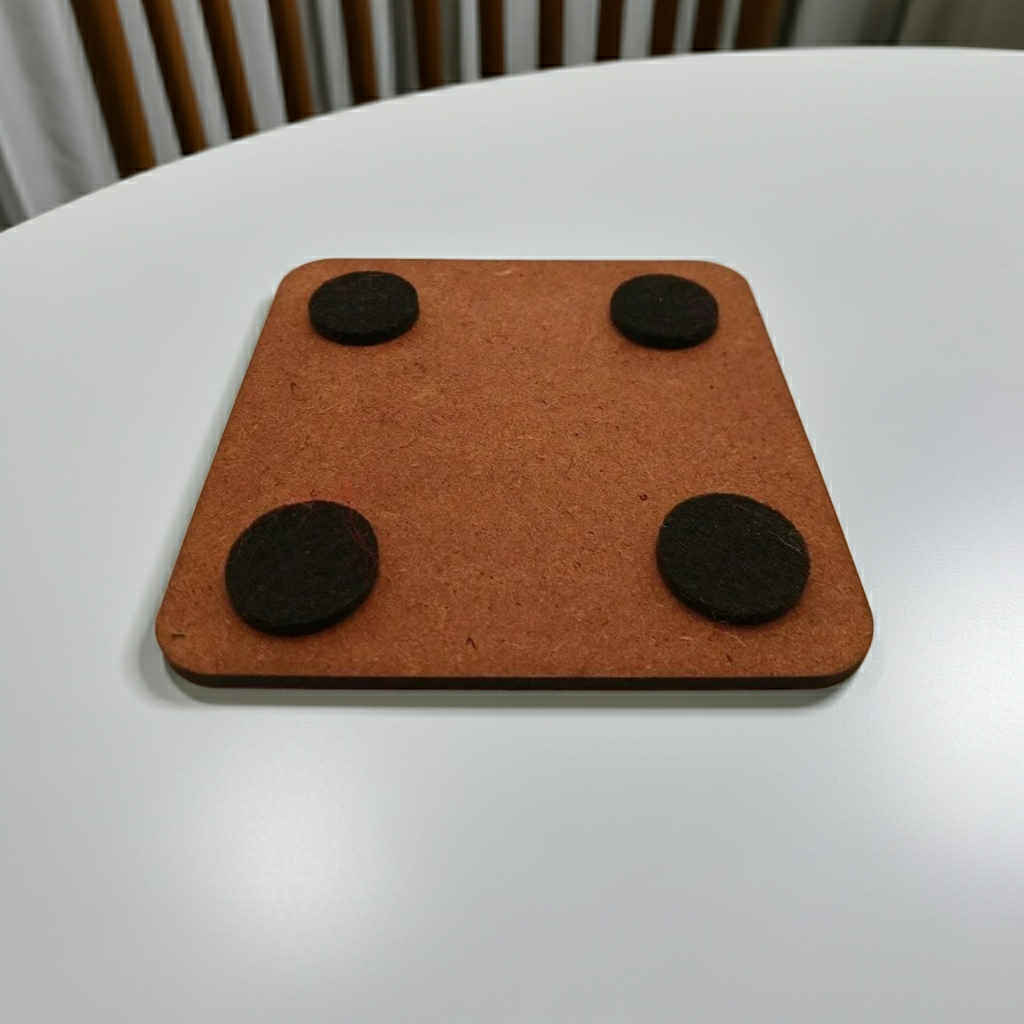 Set of 6, White Topped Wood. Personalise Your Own Drink Coasters. Great For Parties. Quality Wood. Any Font and Bumper Feet Attached.