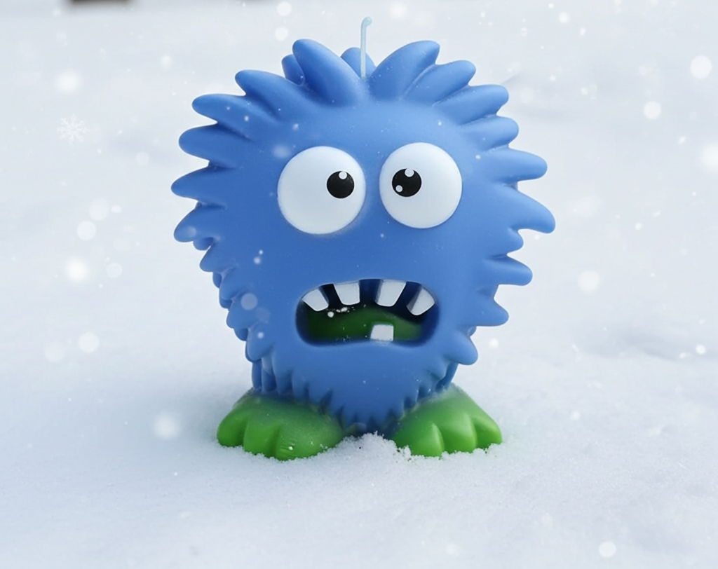 Small to Medium Dog Toy Set- Purple Squeaky Monster and Small Squeaky Orange Ball -6.5cm.