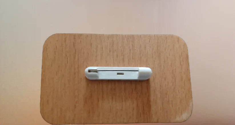 Bulk / Trade Staff ID Badges / Wooden Name Badges.  Credit Card Size +4mm deep. With Pin Fastener