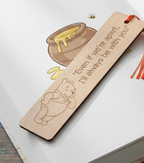 Piglet & Winnie-The-Pooh, Bookmark Combo. Steamed beech Bookmarks, with tassel.