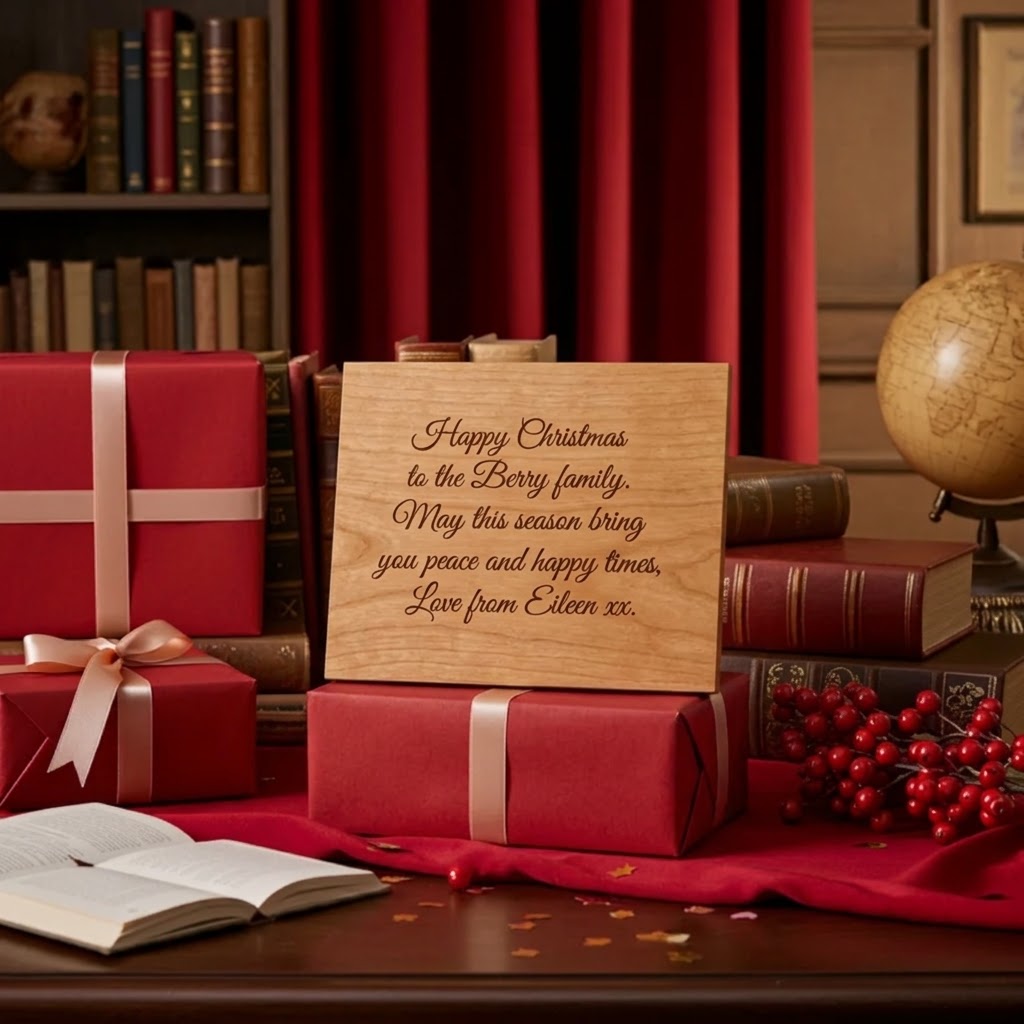 Personalised Wooden Christmas Card Plaque | H&B Thanet