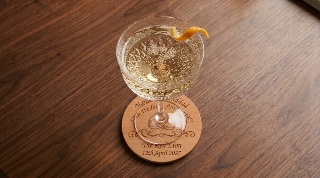 Personalised Engraved Wooden Coasters | Set of 6