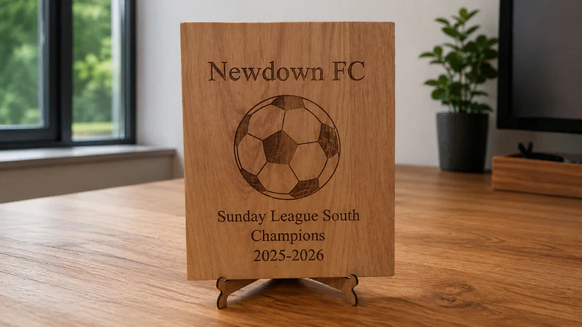 Bulk / Trade: Bespoke -Personalised Steamed Beech NFC Wedding Sign & Stand | Tap to View Photos & Digital Guestbook (390 x 290mm).