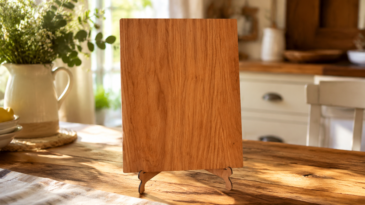 Bespoke -Personalised Steamed Beech NFC Wedding Sign & Stand | Tap to View Photos & Digital Guestbook (390 x 290mm).