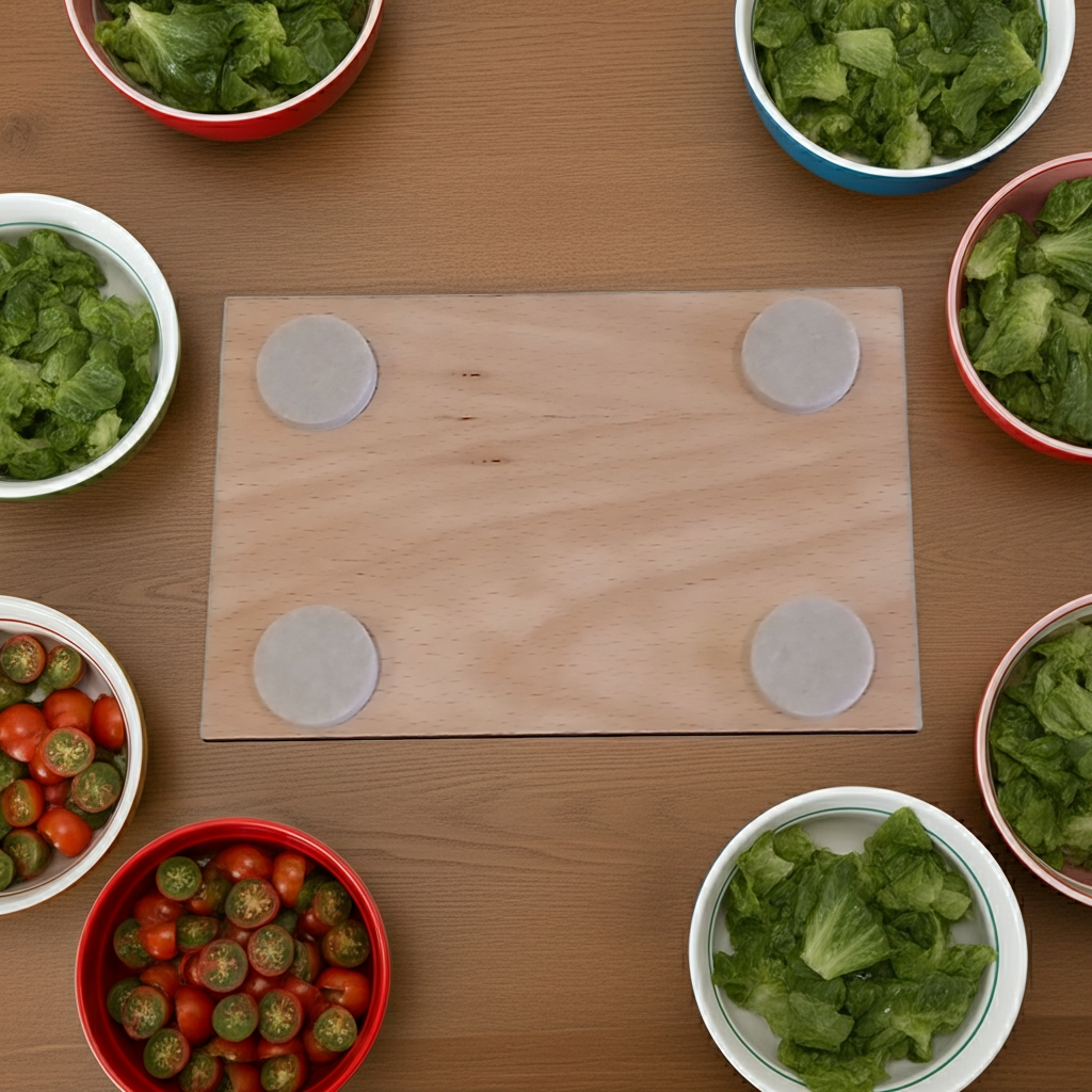 x 4 Personalised engraved Rectangle wood placemats and x 4 drinks coasters set.